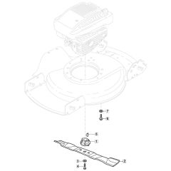 SD4700 - 2009 - 292470043/M09 - Mountfield Rotary Mower Blade Diagram