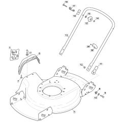 SD4700 - 2009 - 292470043/M09 - Mountfield Rotary Mower Deck Diagram