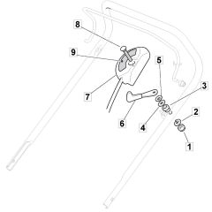 SD4700 - 2009 - 292470043/M09 - Mountfield Rotary Mower Throttle Diagram