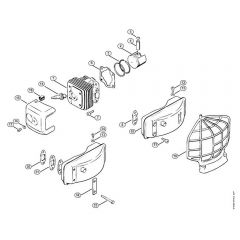 Genuine Stihl SG17 L / B - Cylinder, Piston