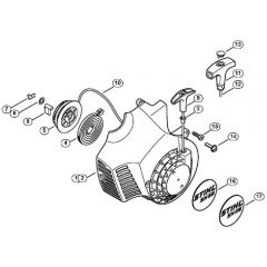 Genuine Stihl SH55 / E - Rewind starter