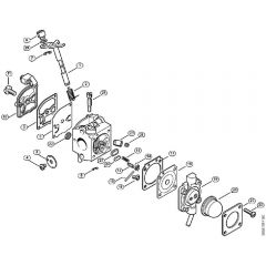 Genuine Stihl SH55 / H - Carburetor C1Q-S55 (04.2001)