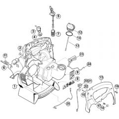 Genuine Stihl SH55 / M - Fan housing inside SH 55 (45.2001)