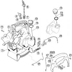 Genuine Stihl SH55 / N - Fan housing inside SH 55 (04.2001), (45.2001), (18.2002)