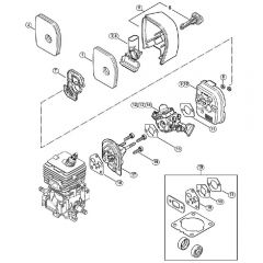 Genuine Stihl SH56 C-E / D - SH 56: Air Filter, Spacer Flange