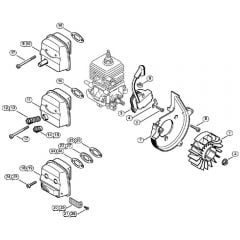 Genuine Stihl SH85 / B - Ignition system, Muffler