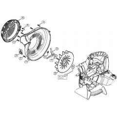 Genuine Stihl SH86 C-E / P - Fan housing outer, Fan wheel