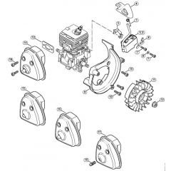 Genuine Stihl SH86 D / C - Ignition System, Muffler