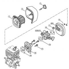 Genuine Stihl SH86 D / E - SH 56, SH 86: Air filter HD, Spacer Flange