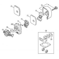 Genuine Stihl SH86 D / F - Air filter SH 86 (12.2012)