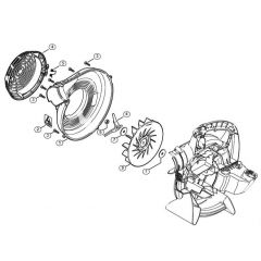 Genuine Stihl SH86 D / P - Fan housing outer, Fan wheel