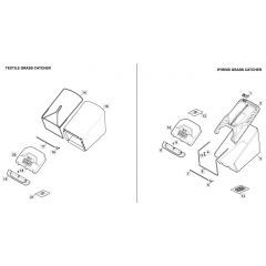 SP46 - 2021-2023 - 2L0482048/M21 - Mountfield Rotary Mower Grass Bag Diagram