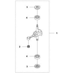 McCulloch SuperLite 4528 - 9666933-01 - 2012-02 - Crankshaft Parts Diagram