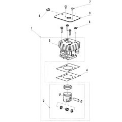 McCulloch T26 CS - 967207701 - 2014-02 - Cylinder Piston Parts Diagram