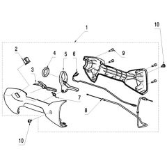 McCulloch T26 CS - 967207701 - 2014-02 - Throttle Control Parts Diagram