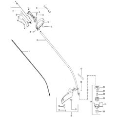 McCulloch TRIM MAC SL - TRIM MAC SL+ - 2010-07 - Shaft & Handle (6) Parts Diagram