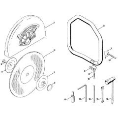 Stihl TS08 - Guard, Tools, Cutting Wheels - Parts Diagram