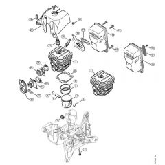 TS410 B-Cylinder, Muffler Assembly