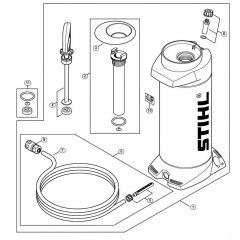 Genuine Stihl TS460 / R - Pressurized water tank