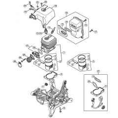 Genuine Stihl TS500i / B - Cylinder, Muffler