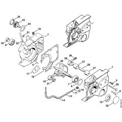 Stihl TS510 - Crankcase - Parts Diagram