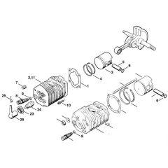 Stihl TS510 - Cylinder - Parts Diagram