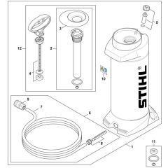 Stihl TS510 - Pressurized Water Tank - Parts Diagram