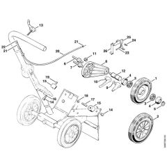 Stihl TS510 - Stop Depth Wheel, Cart For Cutquik - Parts Diagram