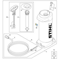 Stihl TS760 - Pressurized Water Tank - Parts Diagram