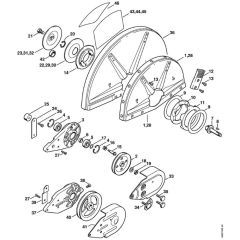 Stihl TS760 - Support With Guard - Parts Diagram