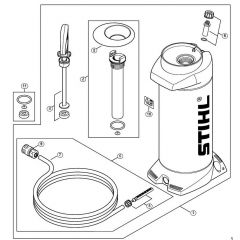 Genuine Stihl TS800 / M - Pressurized water tank