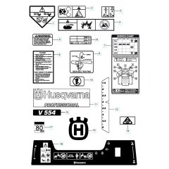 Husqvarna V554 - Decals