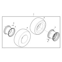 John Deere X948 - PC13378 - Wheel - ST780589