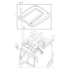 John Deere X948 - PC13378 - Cab Roof - ST790614