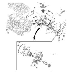John Deere X948 - PC13378 - Water Pump - ST904695