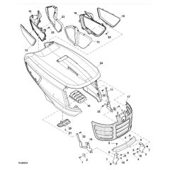 John Deere X948 - PC13378 - Hood - ST905574