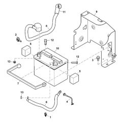 John Deere X948 - PC13378 - Battery - ST905604