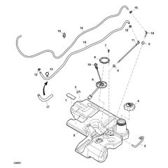John Deere X948 - PC13378 - Fuel Tank - ST905830
