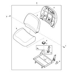 John Deere X948 - PC13378 - Seat ( - 070000) - ST906832