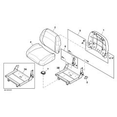 John Deere X948 - PC13378 - Seat (070001 - ) - ST942558