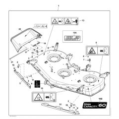 John Deere X948 - PC13378 - Mower Deck (070001 - ) - ST954661