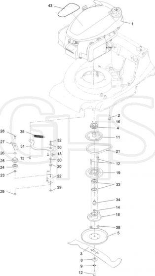 Hayter Harrier 48 Pro Autodrive FS - 479B (406000000 - 406999999) - Engine - Blade