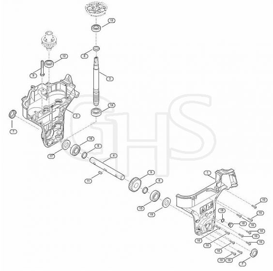 Genuine Stihl MH445.0 R / E - Gear head