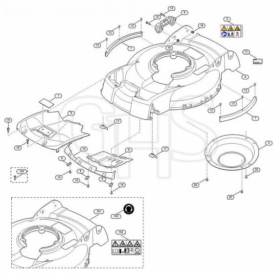 Genuine Stihl RM4.0 RTP / B - Housing