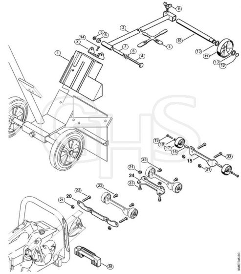 Genuine Stihl TS400 / S - Guide wheel kit, Wheel kit