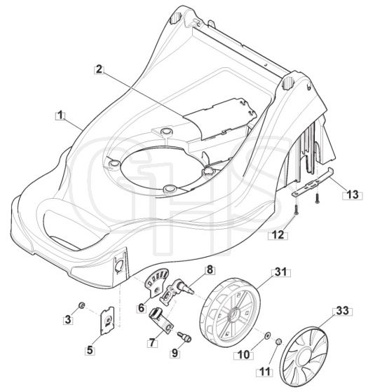 HP41 - 2020 - 297411248/MC - Mountfield Rotary Mower Deck Diagram