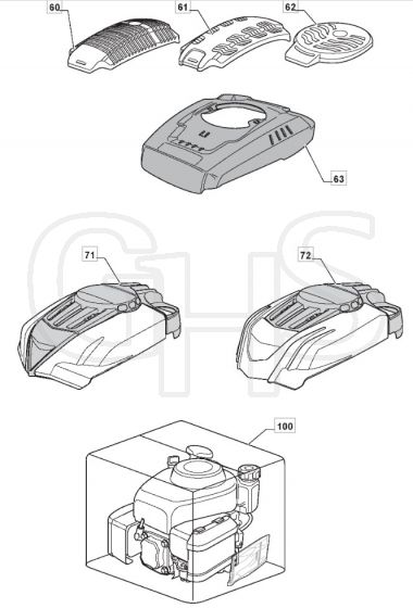 M64 PD - 2008-2010 - 292552143/UM8 - Mountfield Rotary Mower WBE0701 Cover Diagram