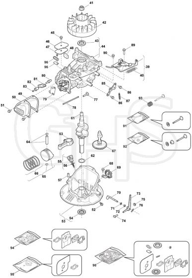 HP45 - 2020 - 299174643/M20 - Mountfield Rotary Mower Crankshaft Diagram