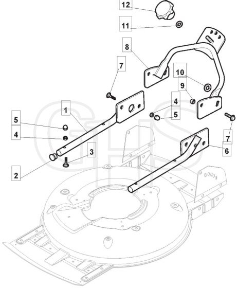 MULTICLIP 504 PDQ 4S - 2008 - 291553043/UM8 - Mountfield Rotary Mower Lower Handle Diagram