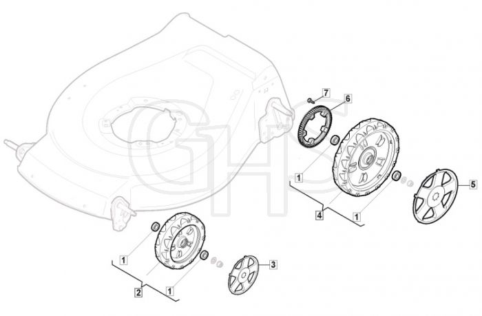 MLFW 5360 TRBQ - 2011 - 299536823/MFR - Mountfield Rotary Mower Wheels Diagram